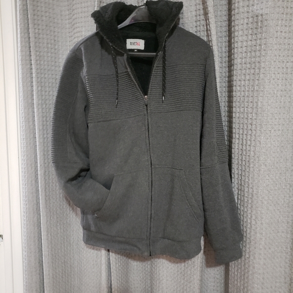 Rivet61 Zip-Up Hoody Gray Sm - Picture 2 of 5